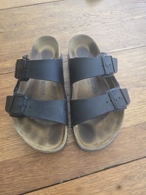 Birkenstock Black Two-Strap Arizona Sandals